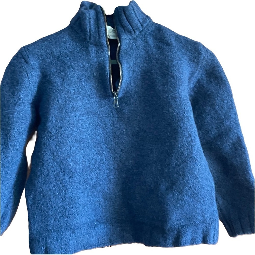 BERK Burlington Arcada, London kids navy Blue quarter Zip Sweater no size